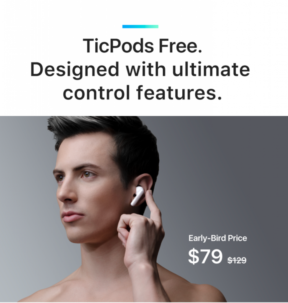 Écouteurs TicPods Free